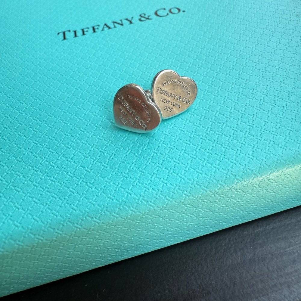 Tiffany & Co. Silver Heart Studs